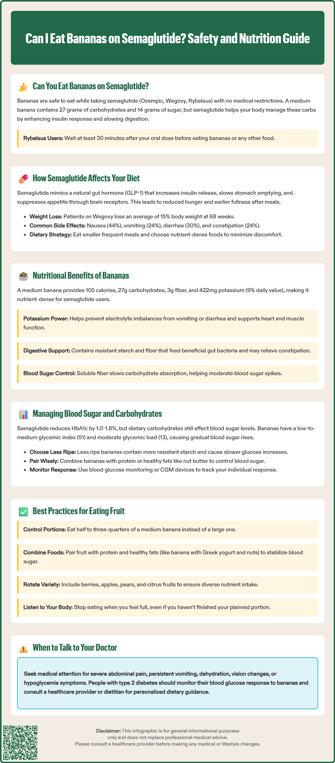 can i eat bananas on semaglutide