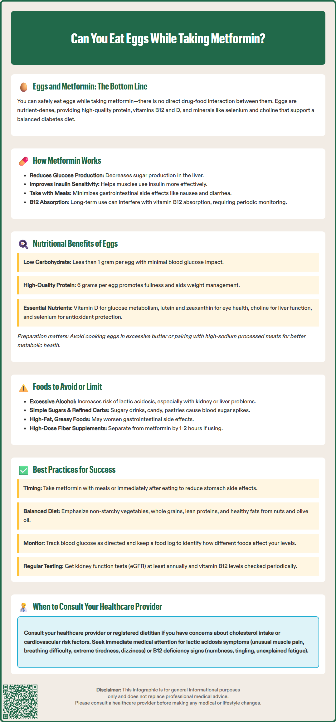 can you eat eggs while taking metformin