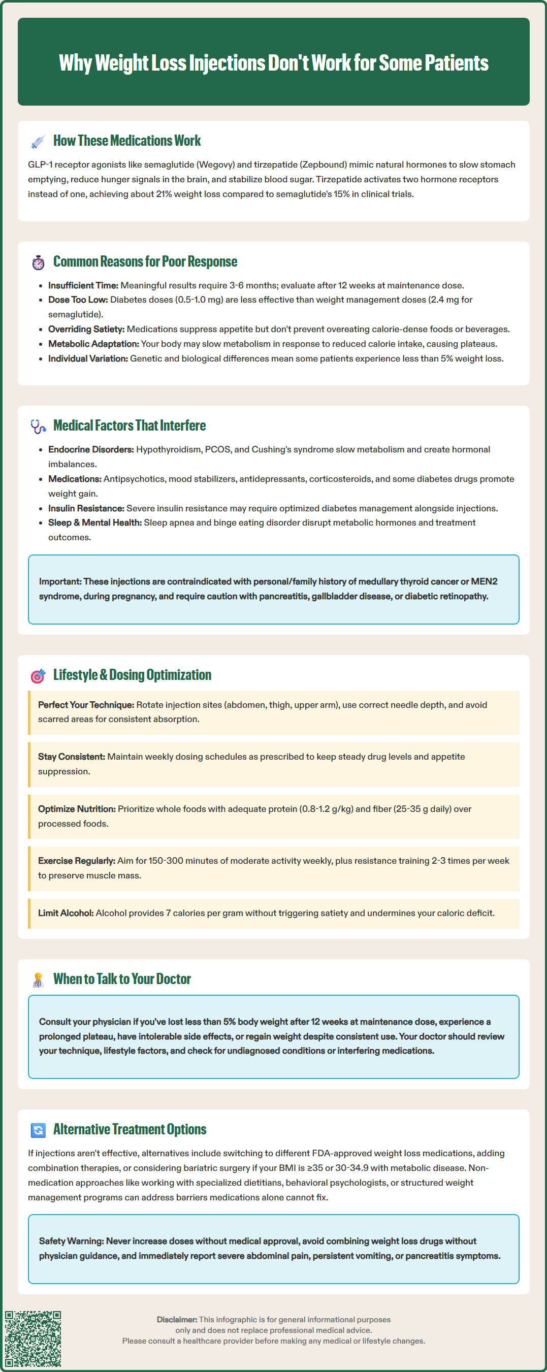 why do weight loss injections not work for me