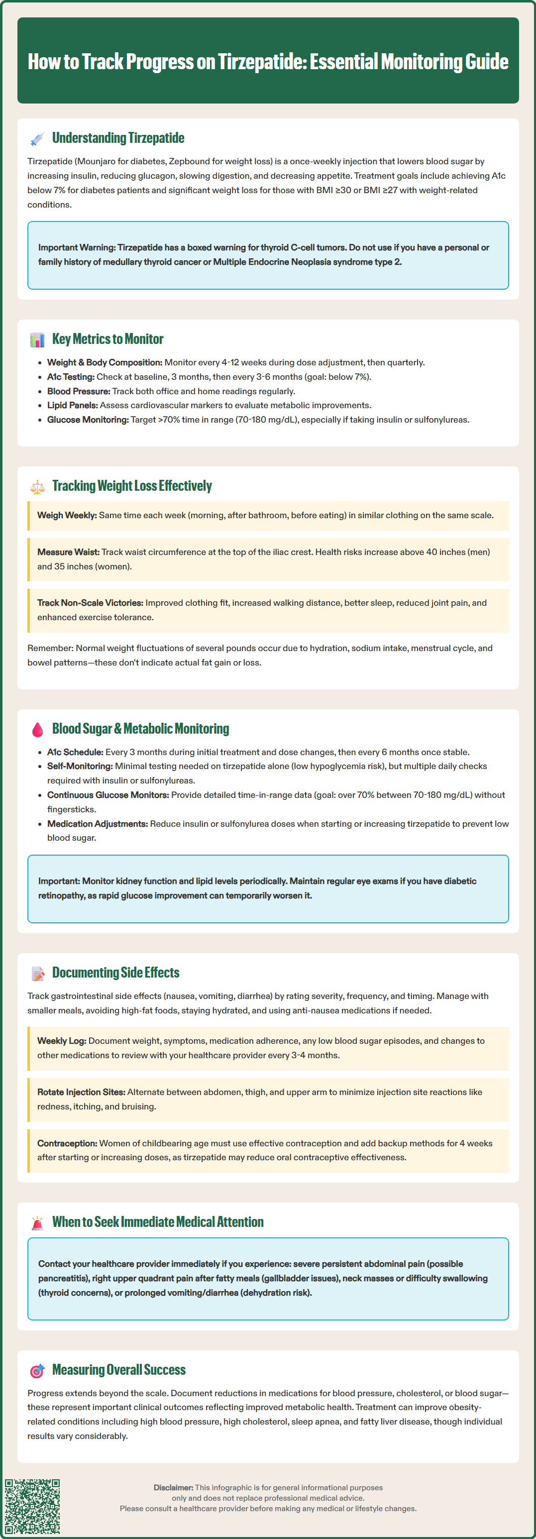 how to track progress on tirzepatide