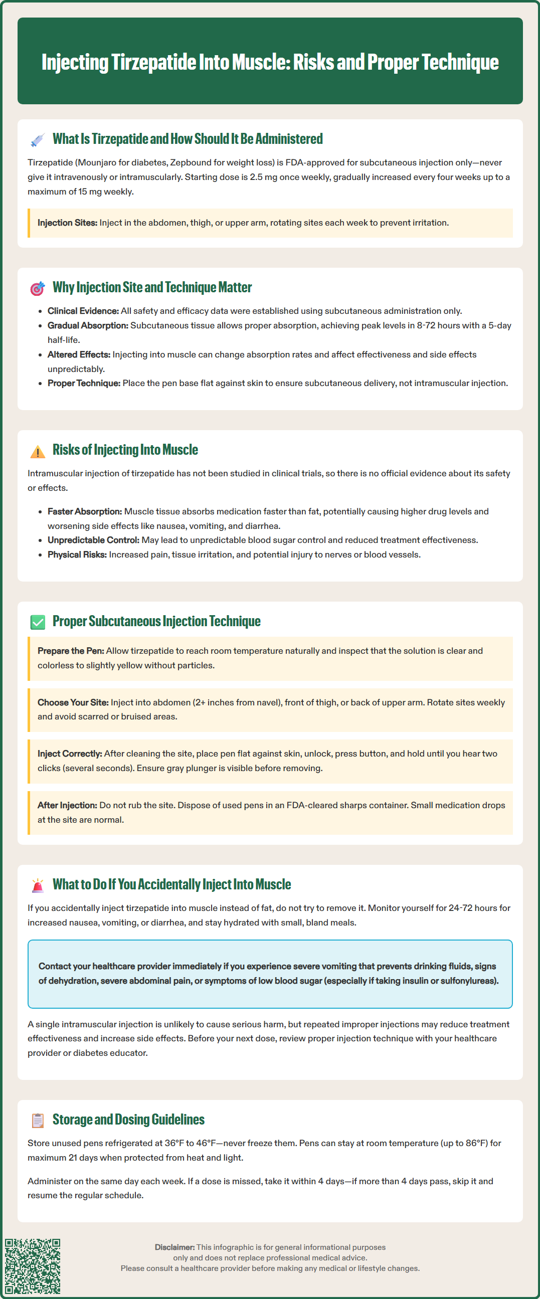 injecting tirzepatide into muscle