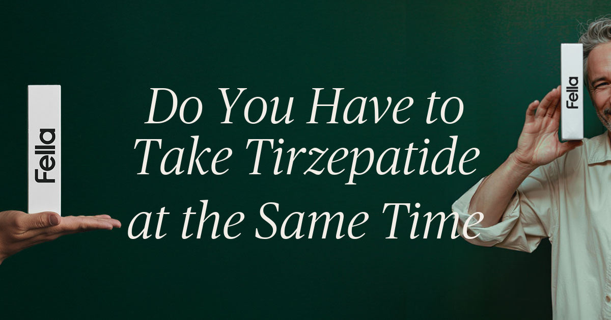 do you have to take tirzepatide at the same time