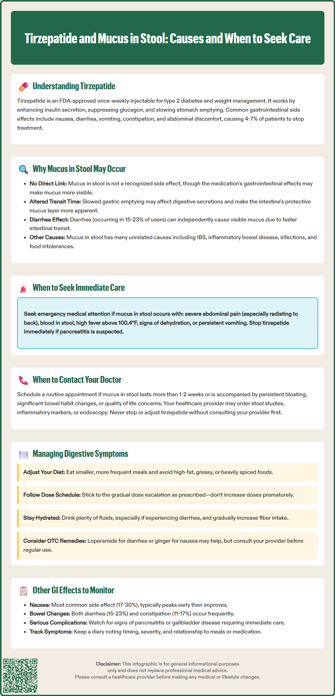 tirzepatide mucus in stool
