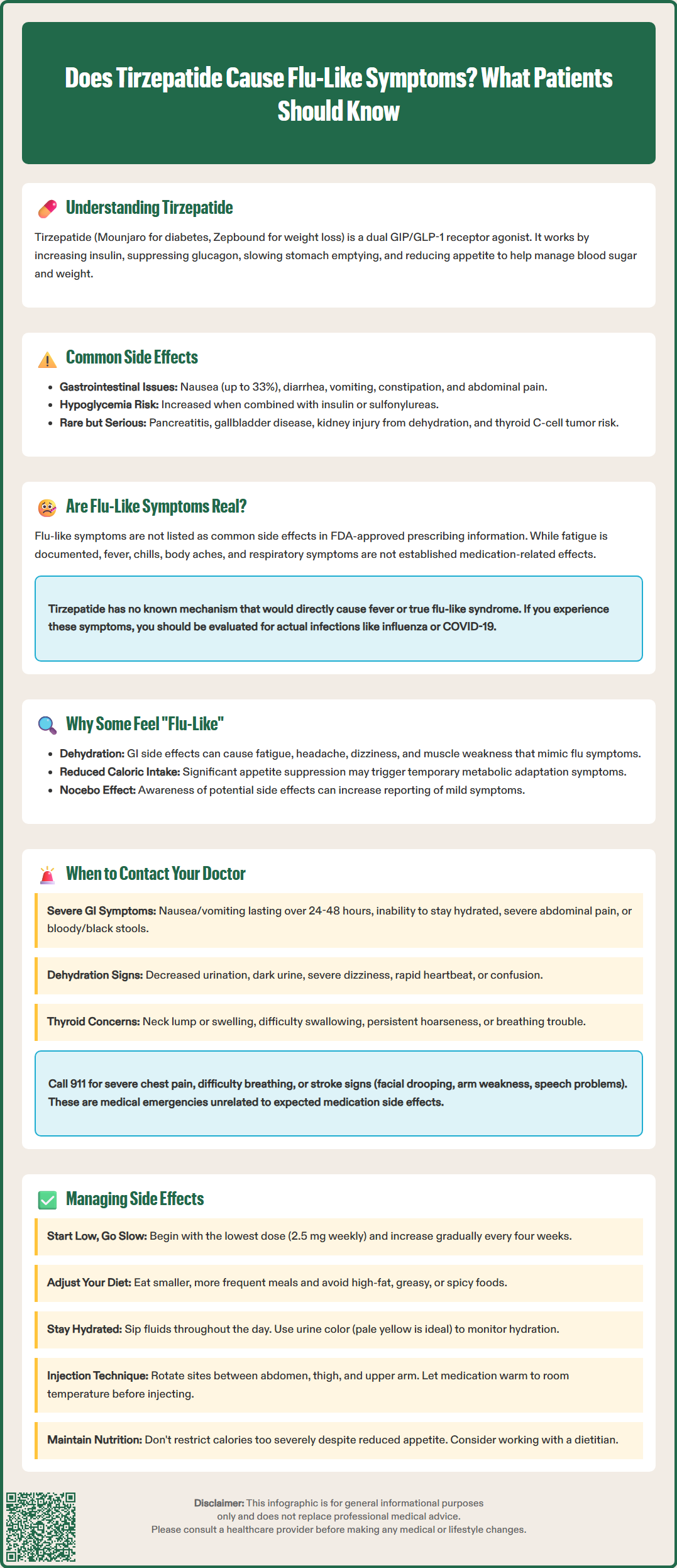 does tirzepatide cause flu like symptoms