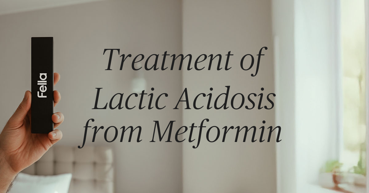 treatment of lactic acidosis from metformin