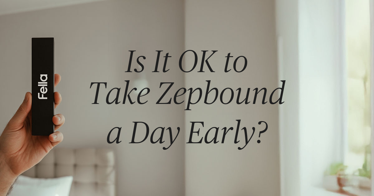 is it ok to take my zepbound a day early