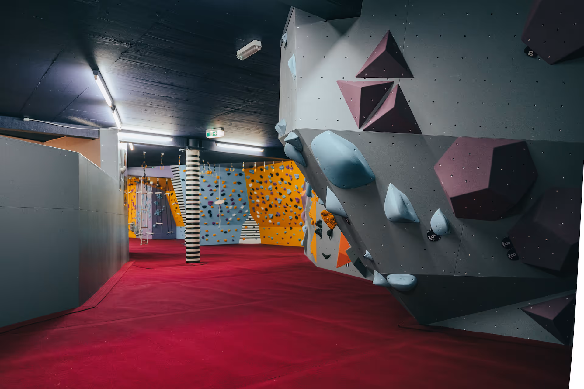 Boulder extra  geschraubt für Kinder.