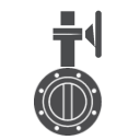 Ikona przedstawiająca zawory przemysłowe