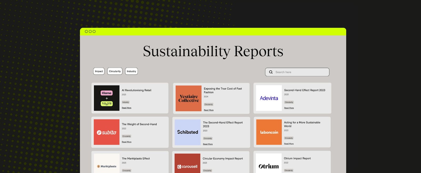 Sustainability reports by Vaayu and its partners