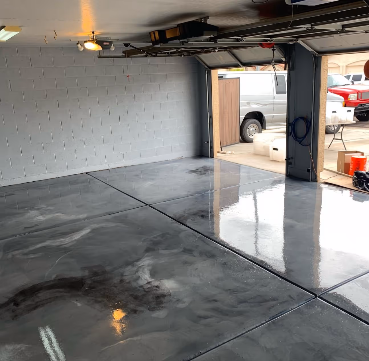 Metallic Epoxy Garage Flooring