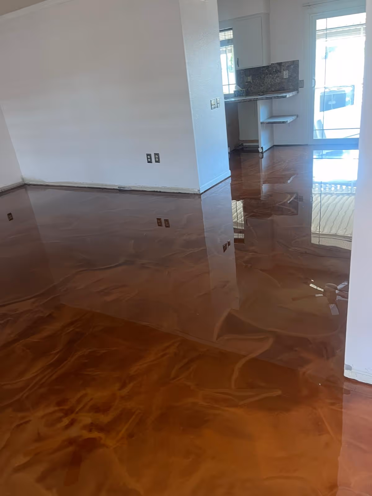 Metallic epoxy floor