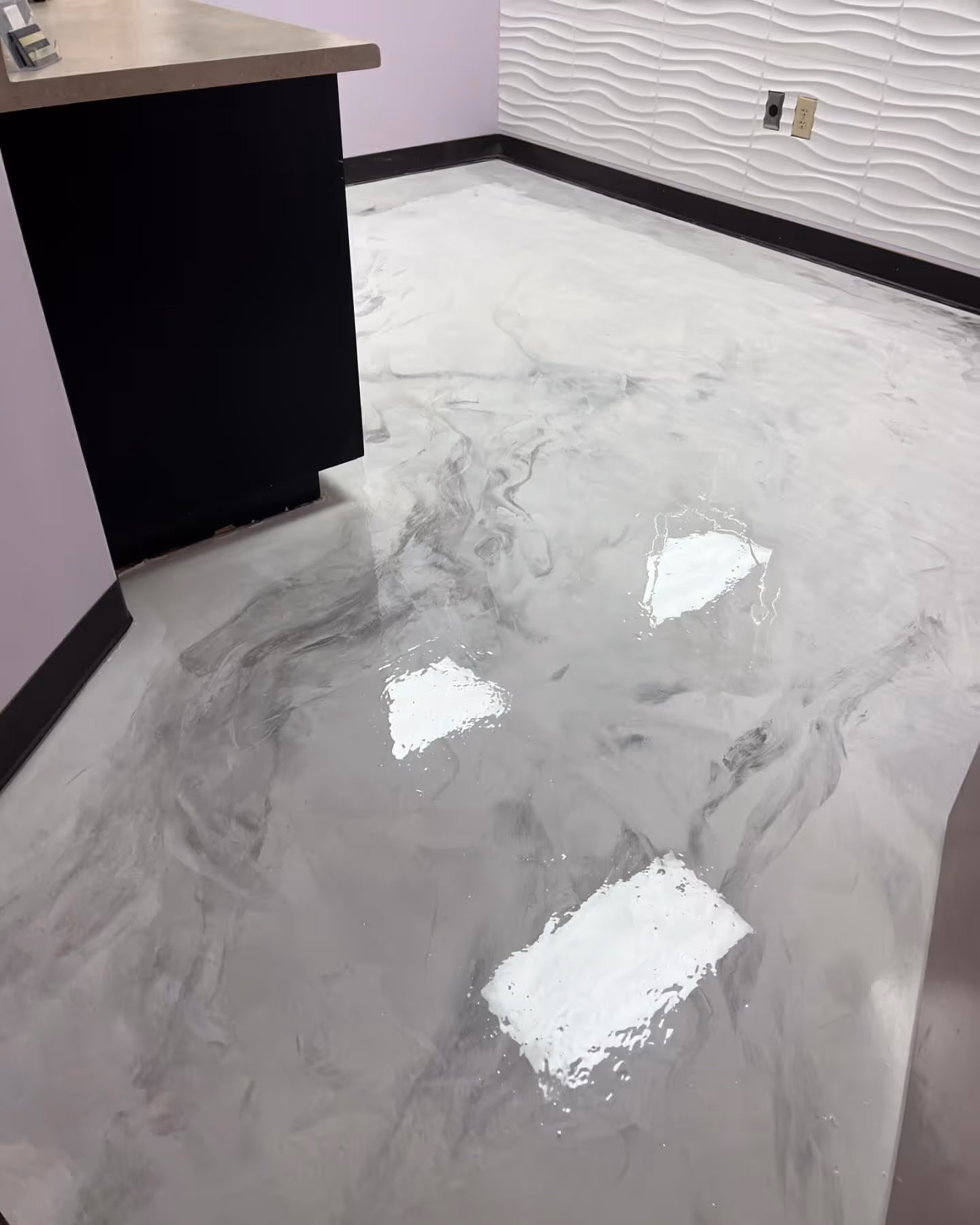 White Epoxy Flooring Inside Phoenix Home