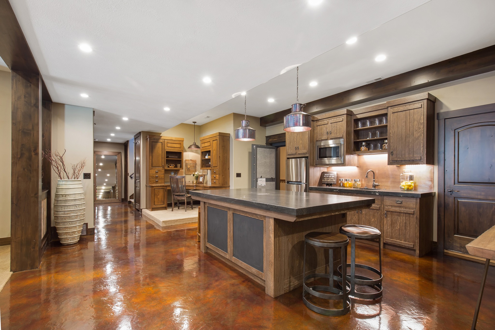 Stained concrete floor, Phoenix home
