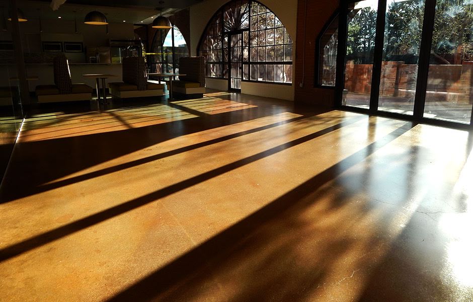Sealed concrete floor in a Phoenix commercial space