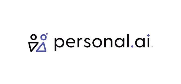 personal.ai logo with stylized geometric shapes forming two figures to the left of the text.
