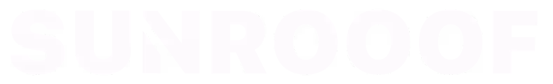 Word SUNROOF in bold white capital letters on a black background.