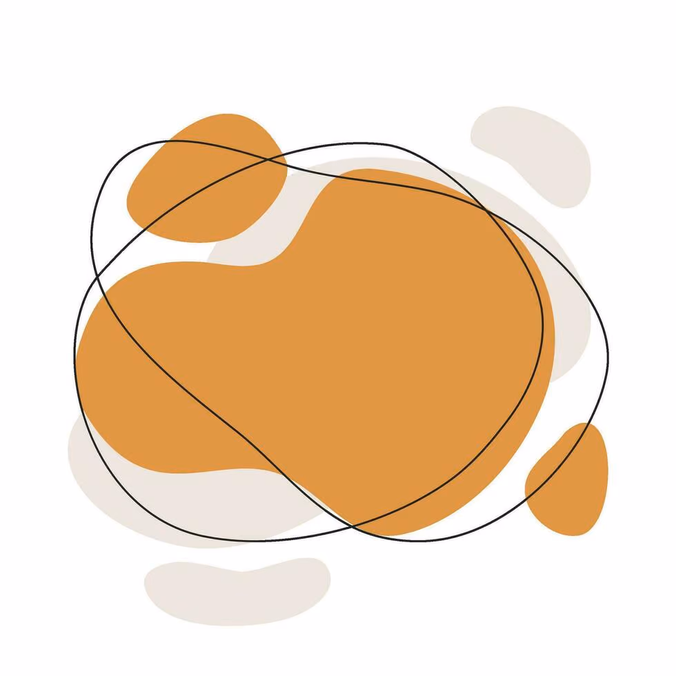 Abstract organic blob shapes with intersecting lines illustrating modern web design elements