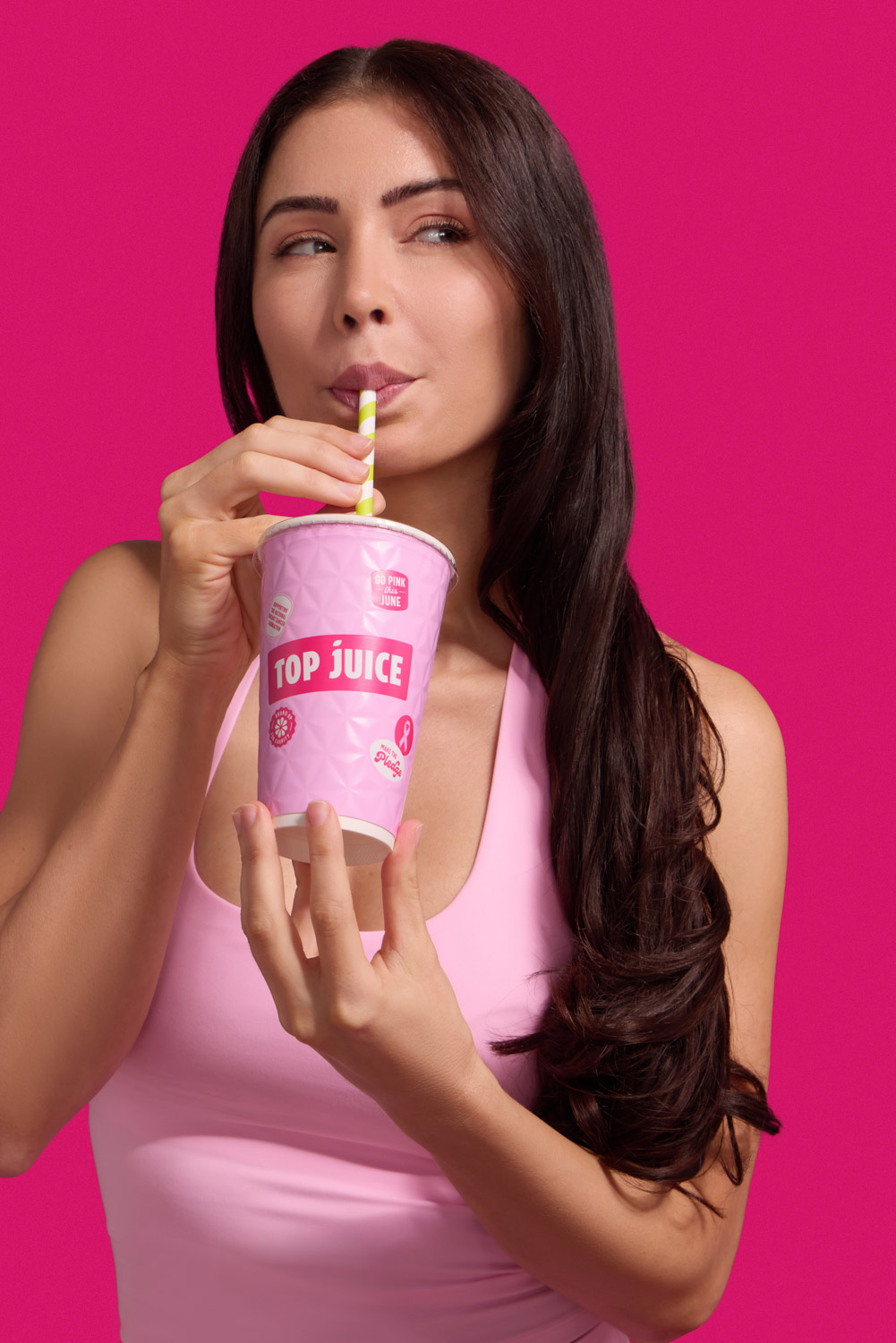 Bright beverage advertising photography campaign