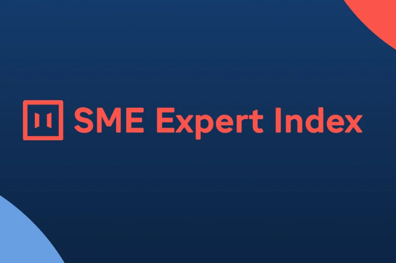 sme expert index written on blue background
