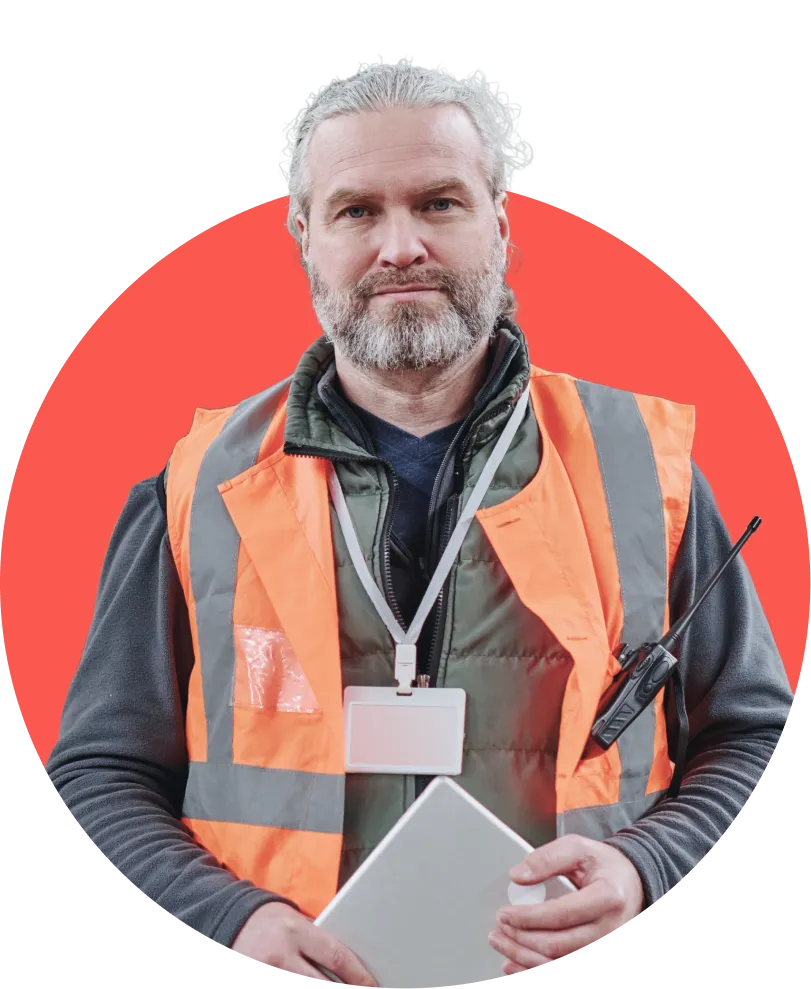 Business owner in hi-vis