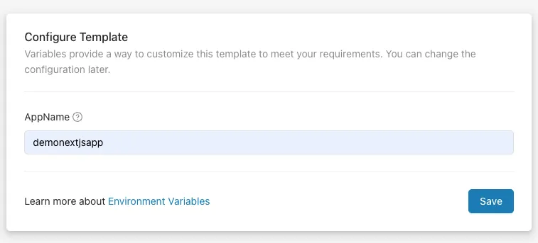 Configure Template