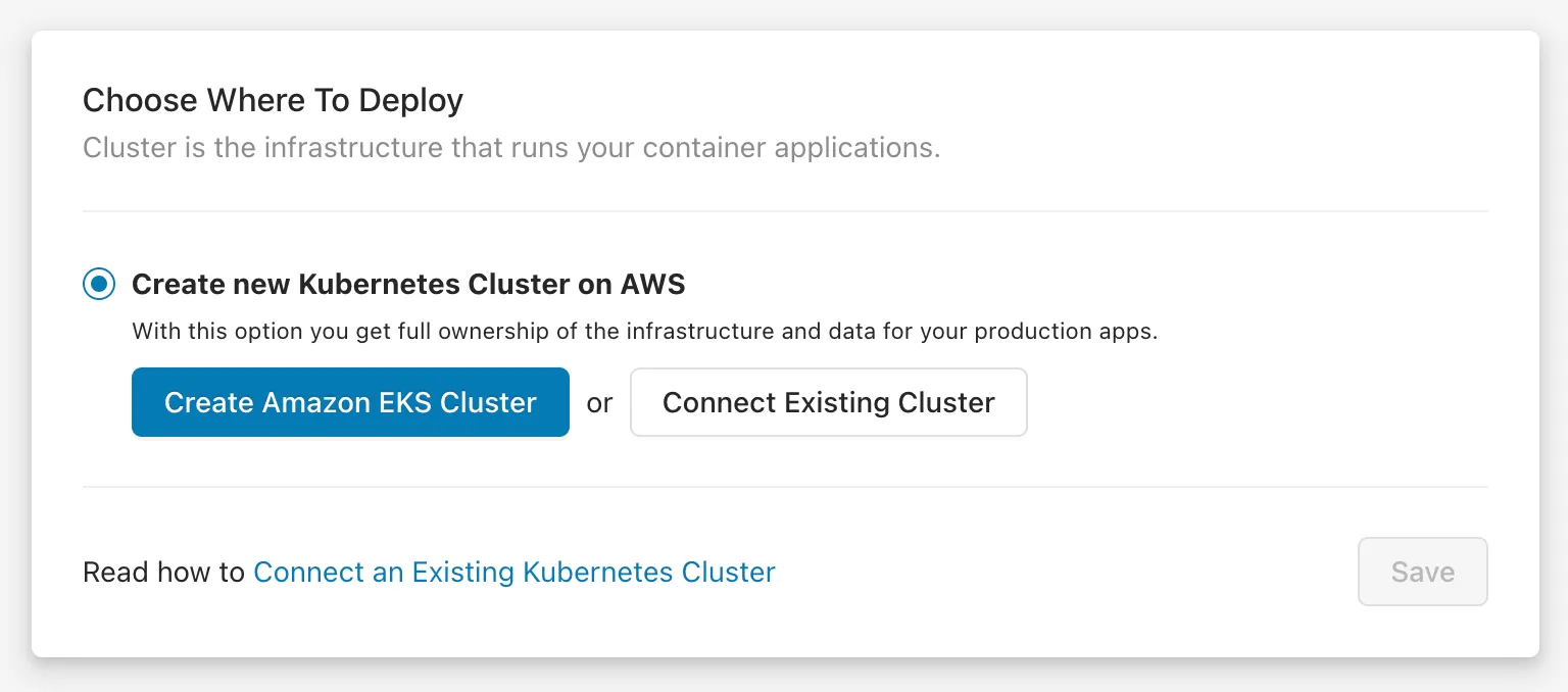 Select a cluster