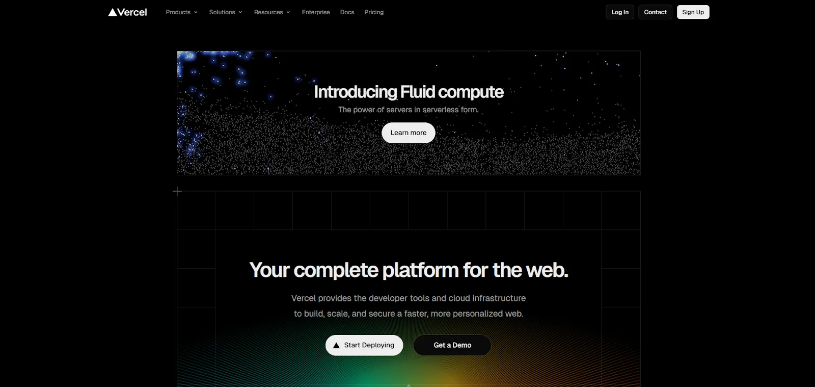 Vercel Homepage