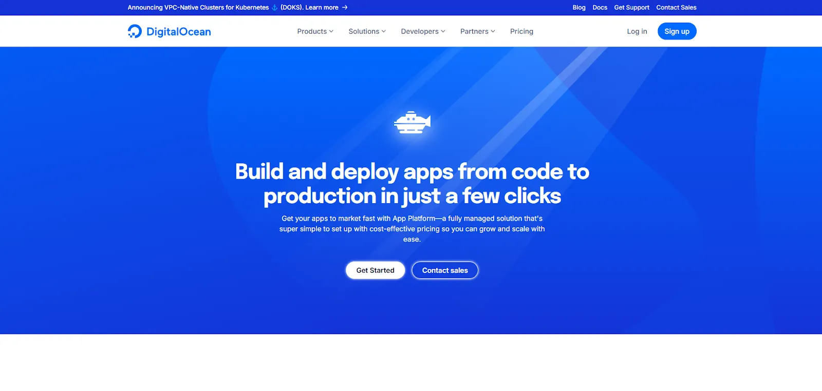 DigitalOcean Homepage