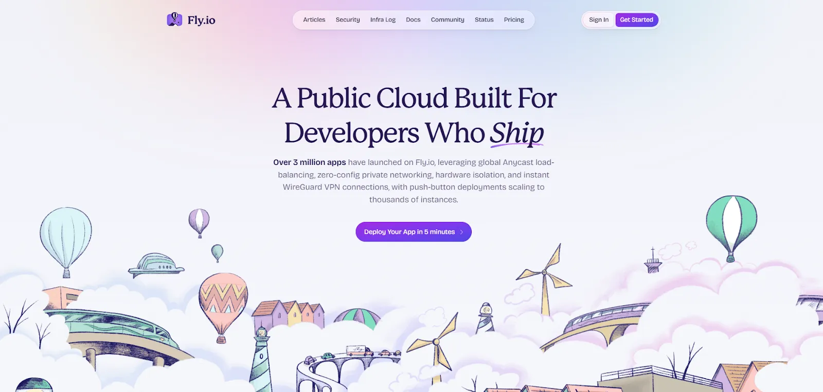 Fly.io Homepage