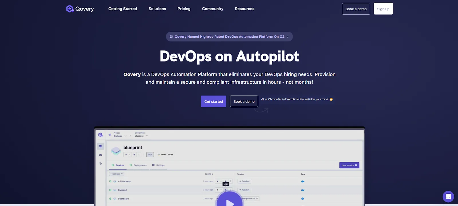 Qovery Homepage