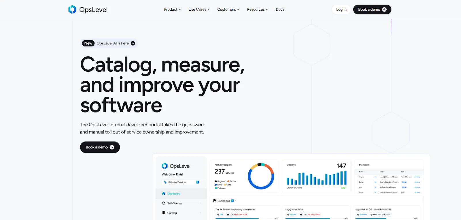 OpsLevel Homepage