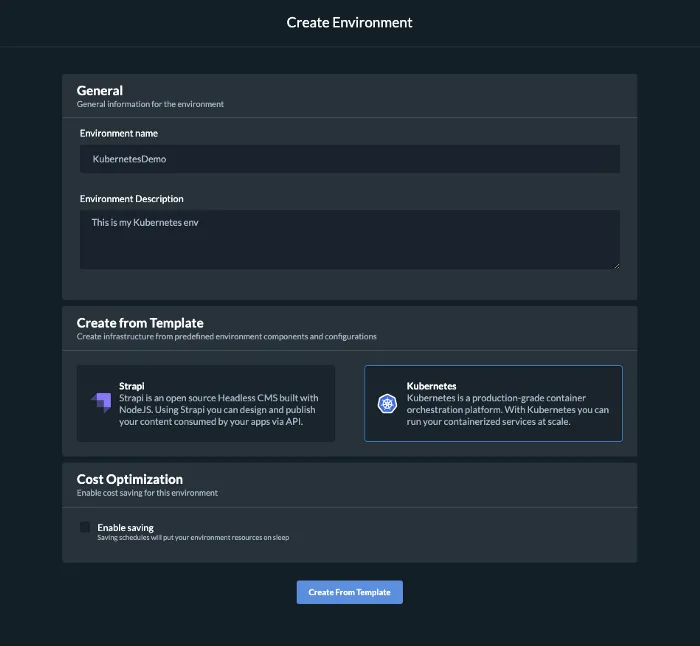 create-kubernetes-template