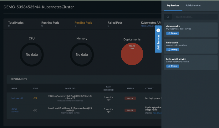 microtica-kubernetes-cluster