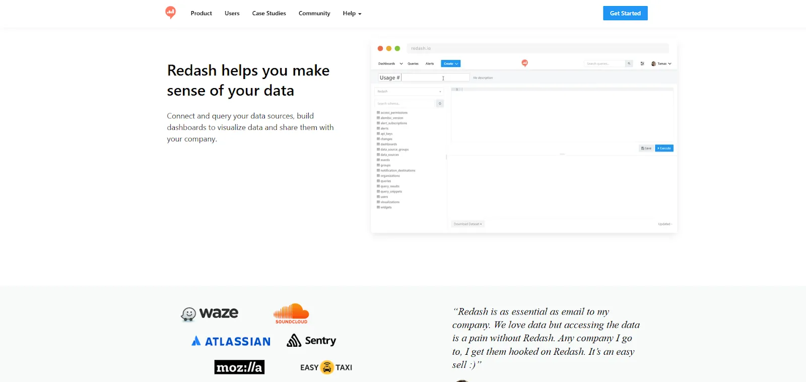 Redash Homepage