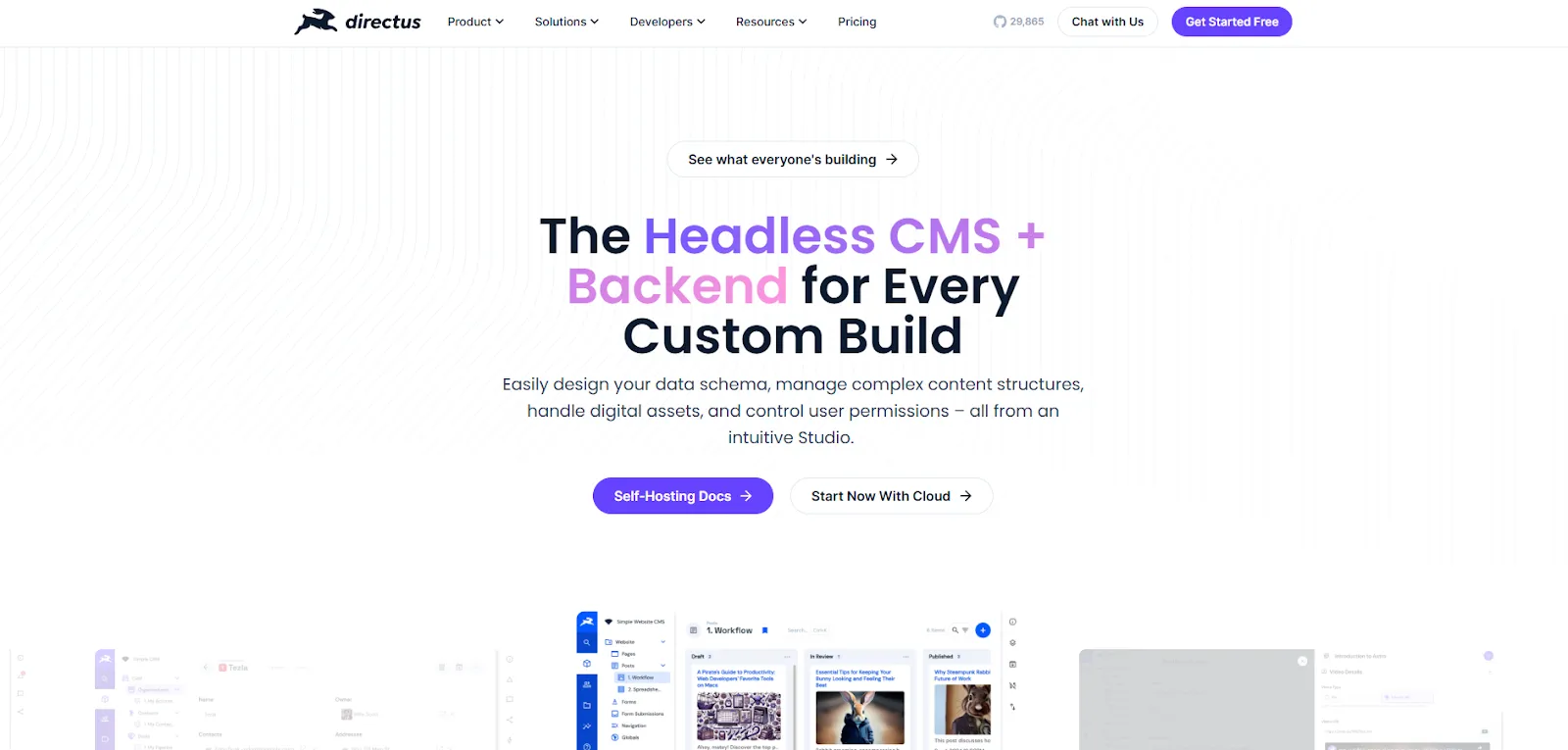 Directus Homepage