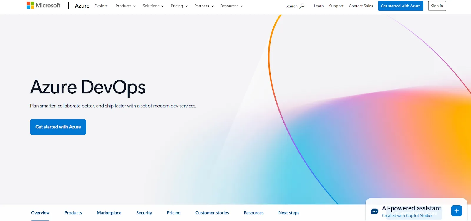 Azure Devops Homepage
