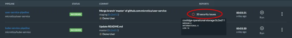 container scan reports
