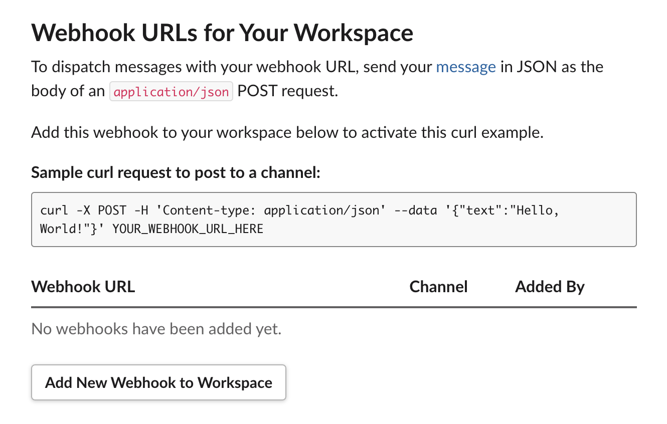 webhook urls