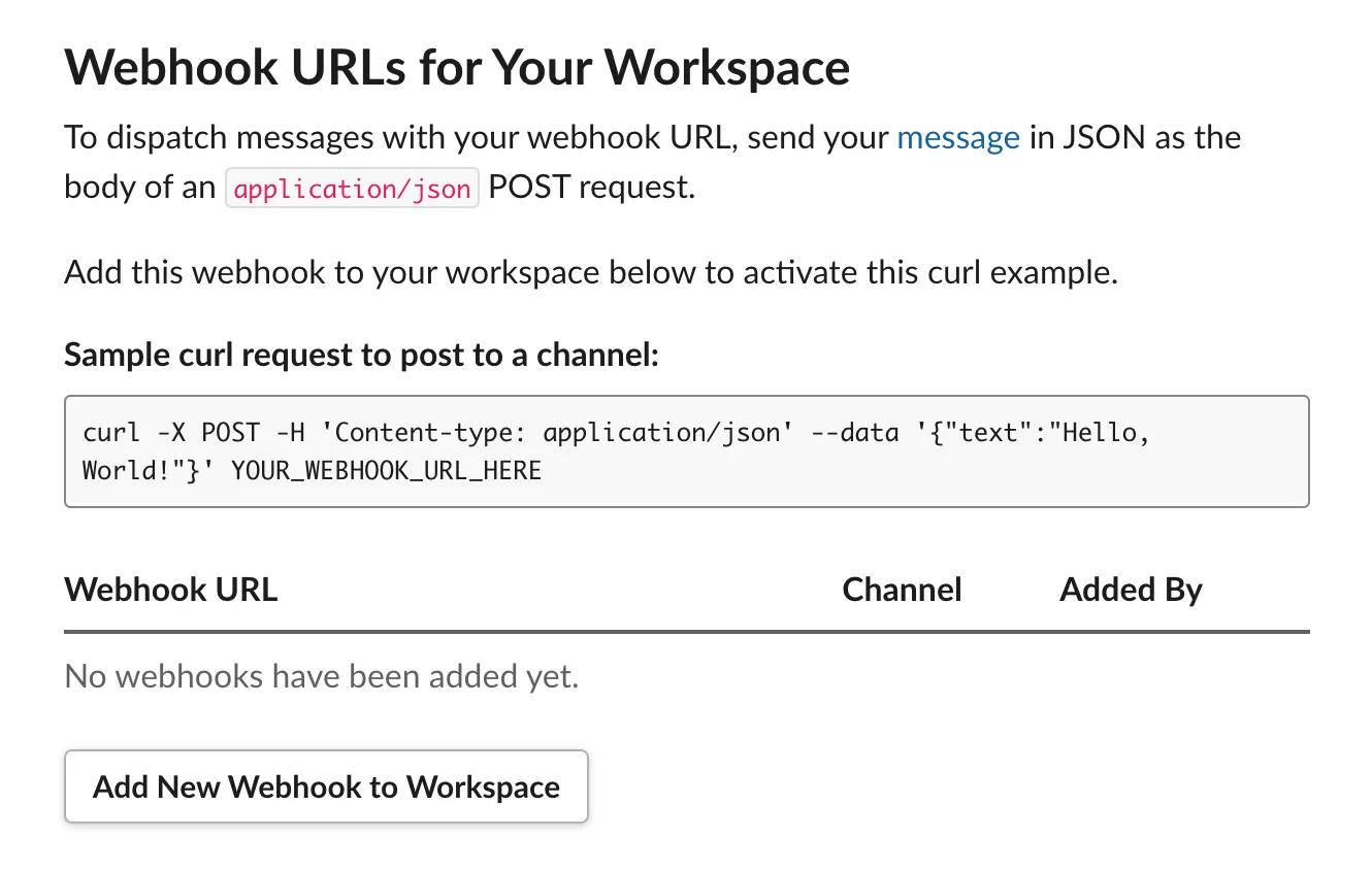 webhook urls