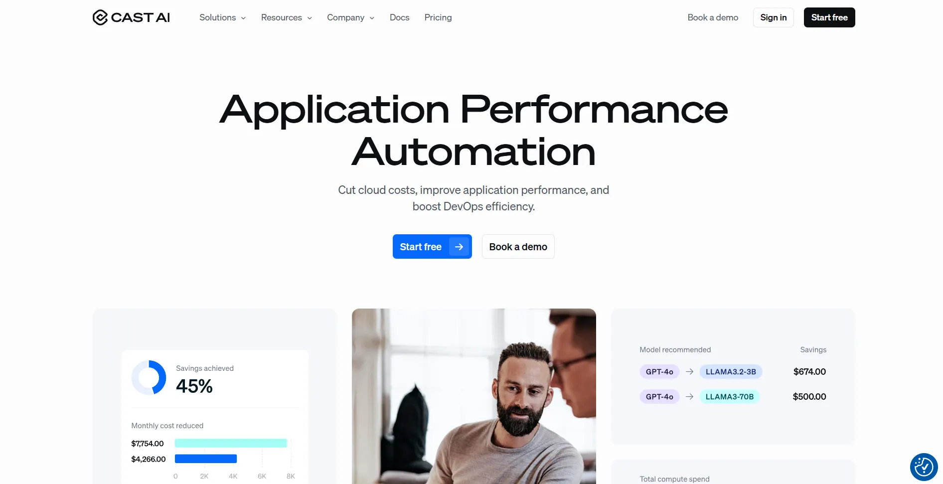 CAST AI Homepage