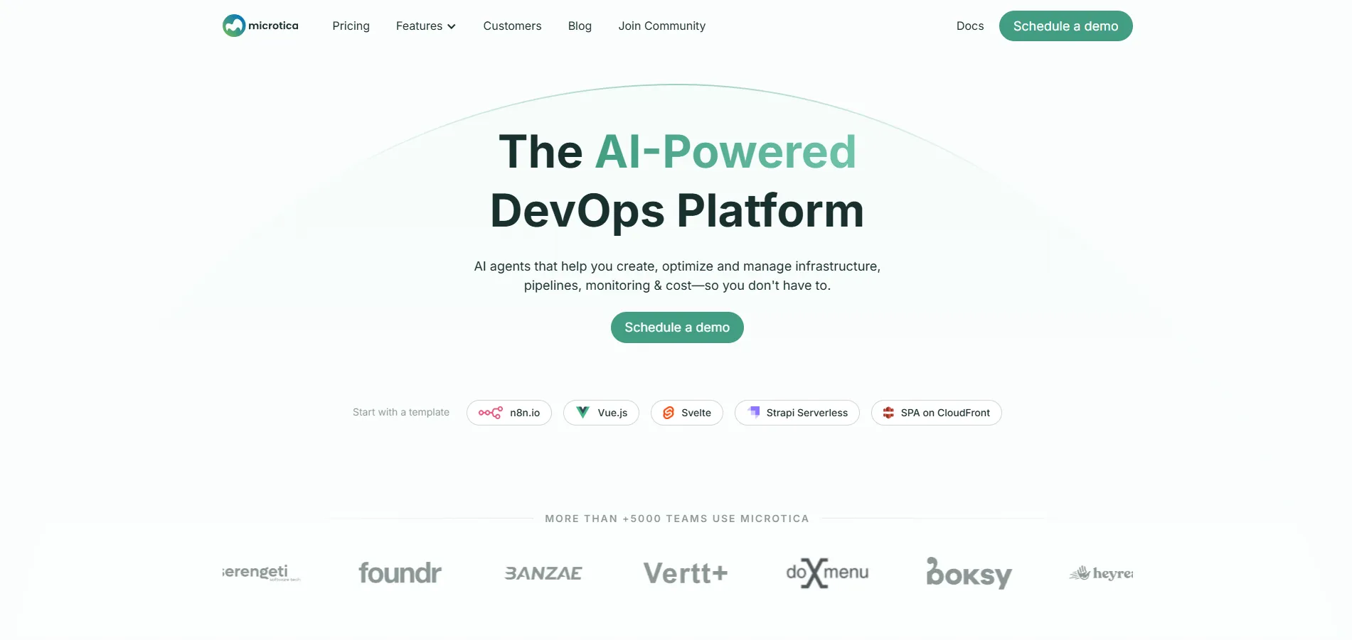 Microtica Homepage