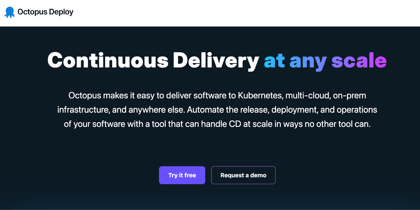 Octopus Deploy Homepage
