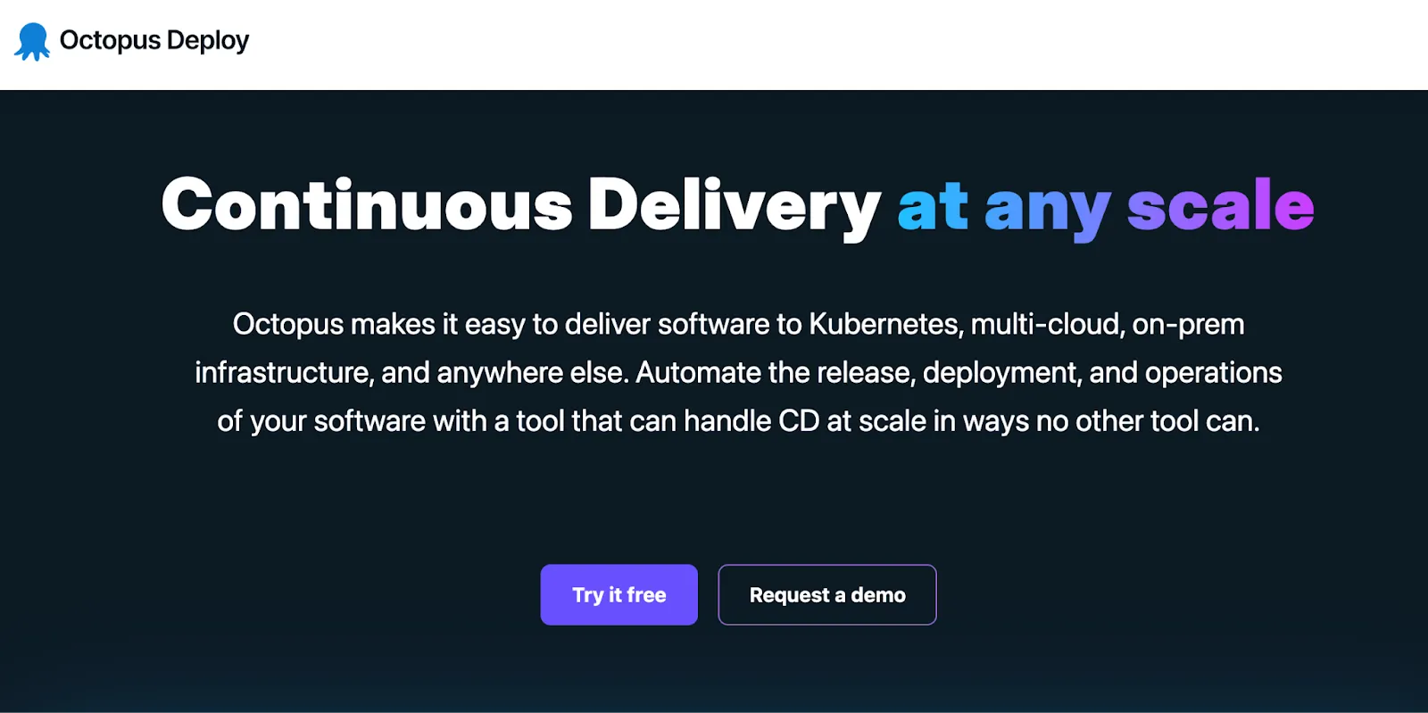 Octopus Deploy Homepage