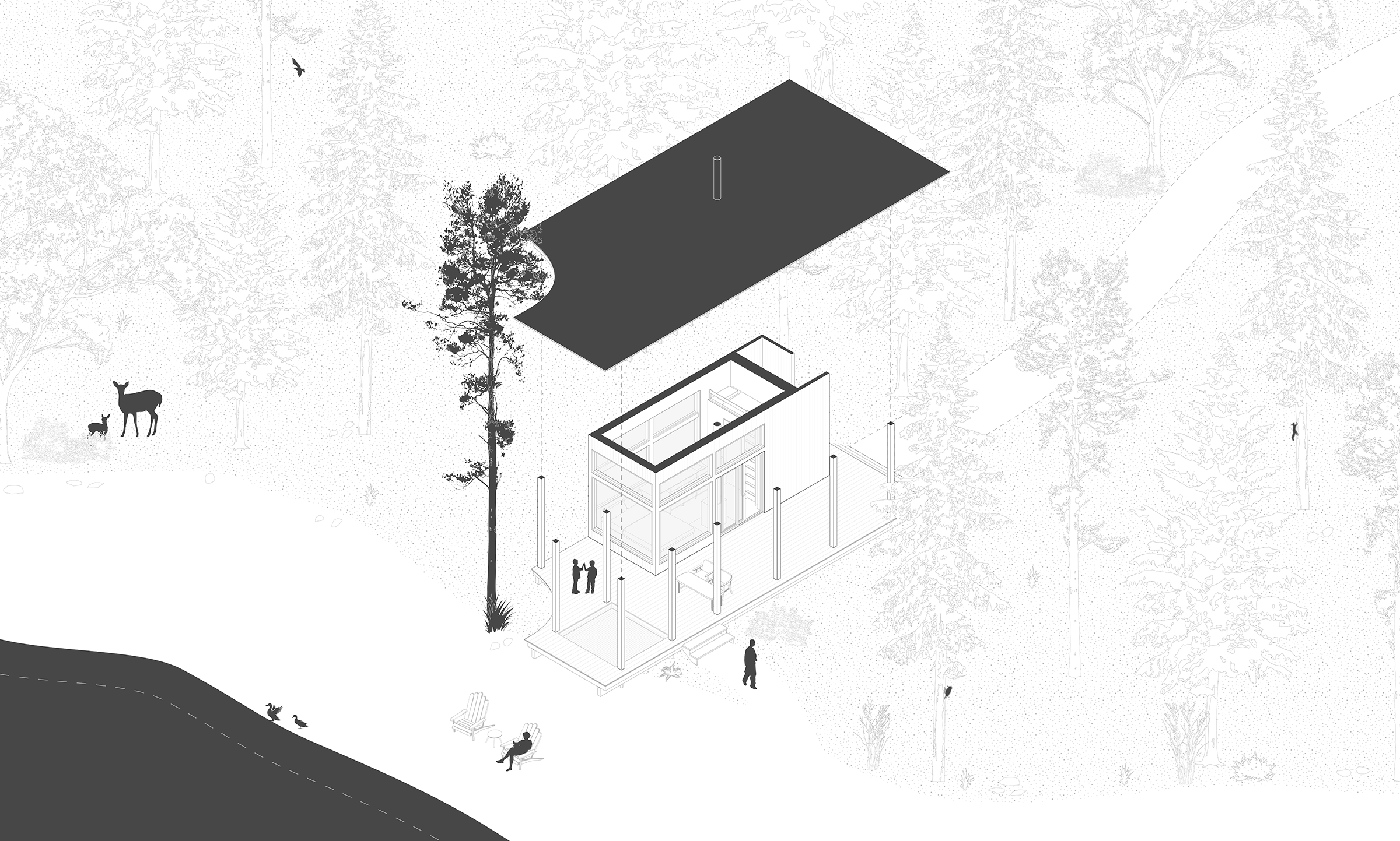 hébergement-chalet-nature-bois-lac-forêt