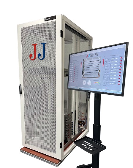 Close-up of CoolRacks two-phase cooling hardware on server components