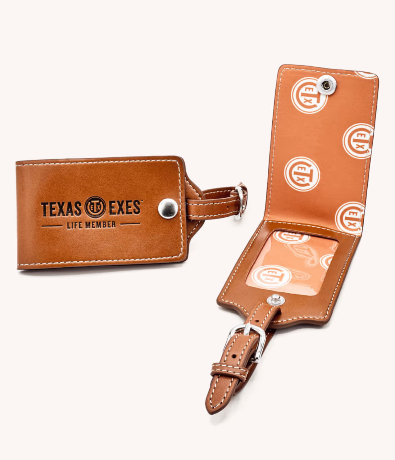 Leather Texas Exas branded luggage tag