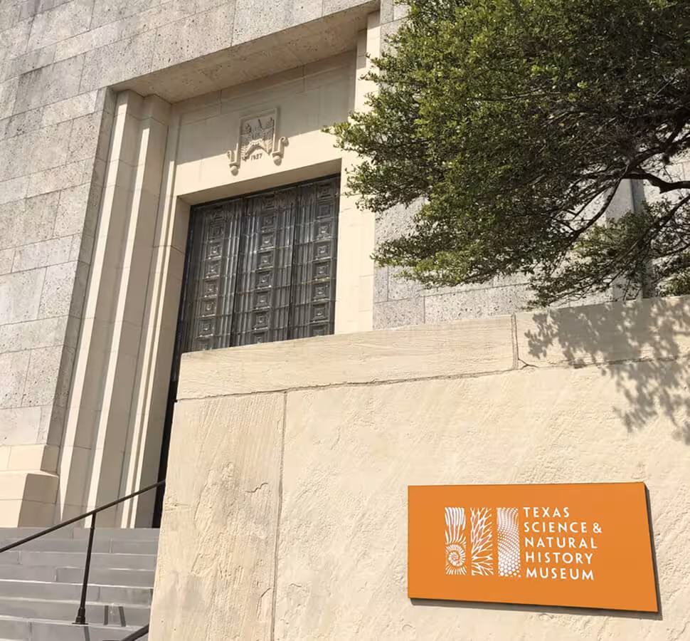 The new signage out front of the Museum’s main doors.