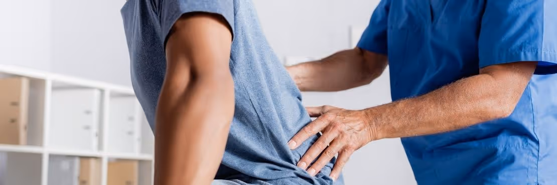 lower back being adjusted