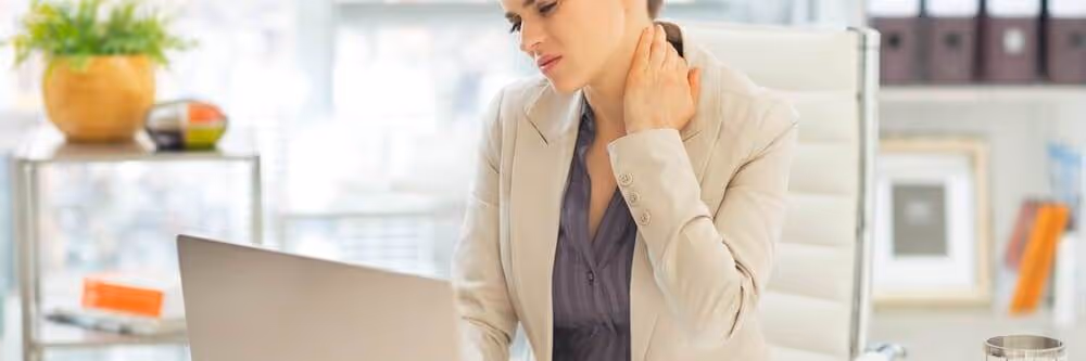 person with neck pain