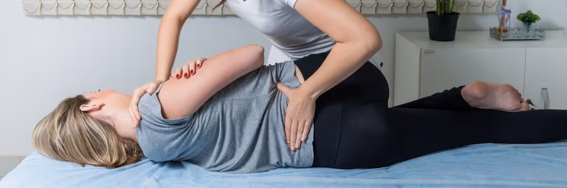 someone being adjusted